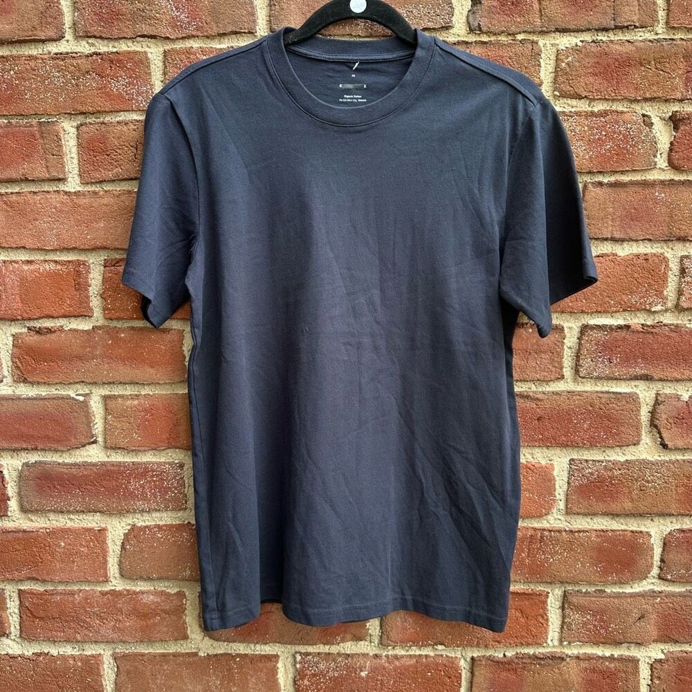 Everlane $48 Organic Cotton Crew Neck T Shirt Navy Blue Mens XS NEW - Picture 2 of 6